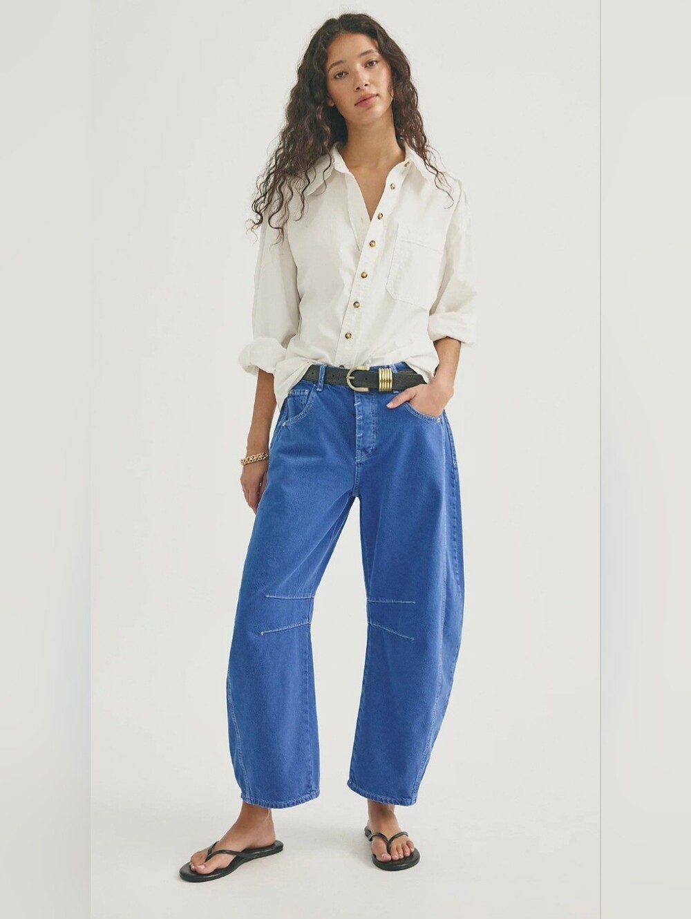 WE THE FREE PEOPLE GOOD LUCK MID RISE BARREL